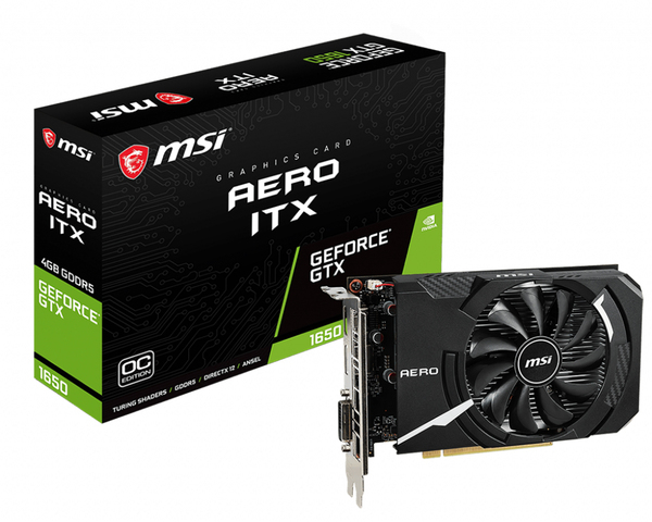 【684】MSI NVIDIA GeForce GTX 1650 MSI GeForce GTX 1650 AERO ITX OC 4GB - Graphics card - Multitronic